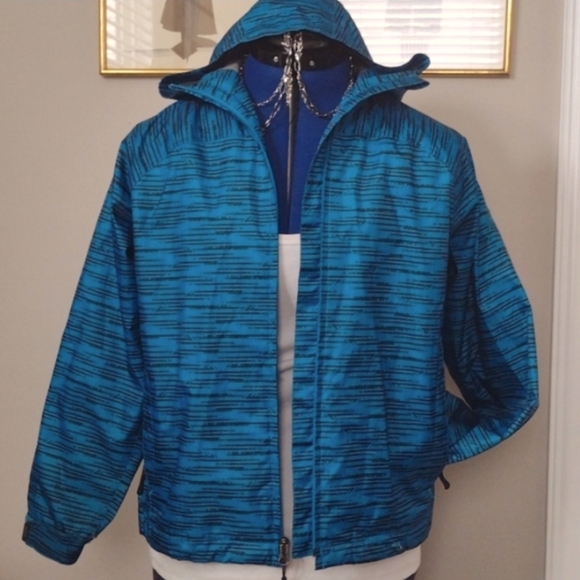 NwoT Waterproof Windproof Breathable Teal McKinley light jacket w/Mesh Lining - Picture 5 of 7